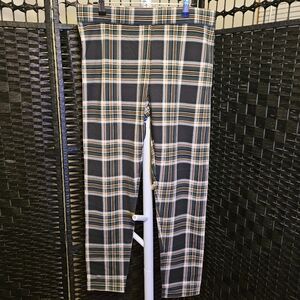 American Eagle Outfitters Plaid Pants/Leggings - Green And Blue